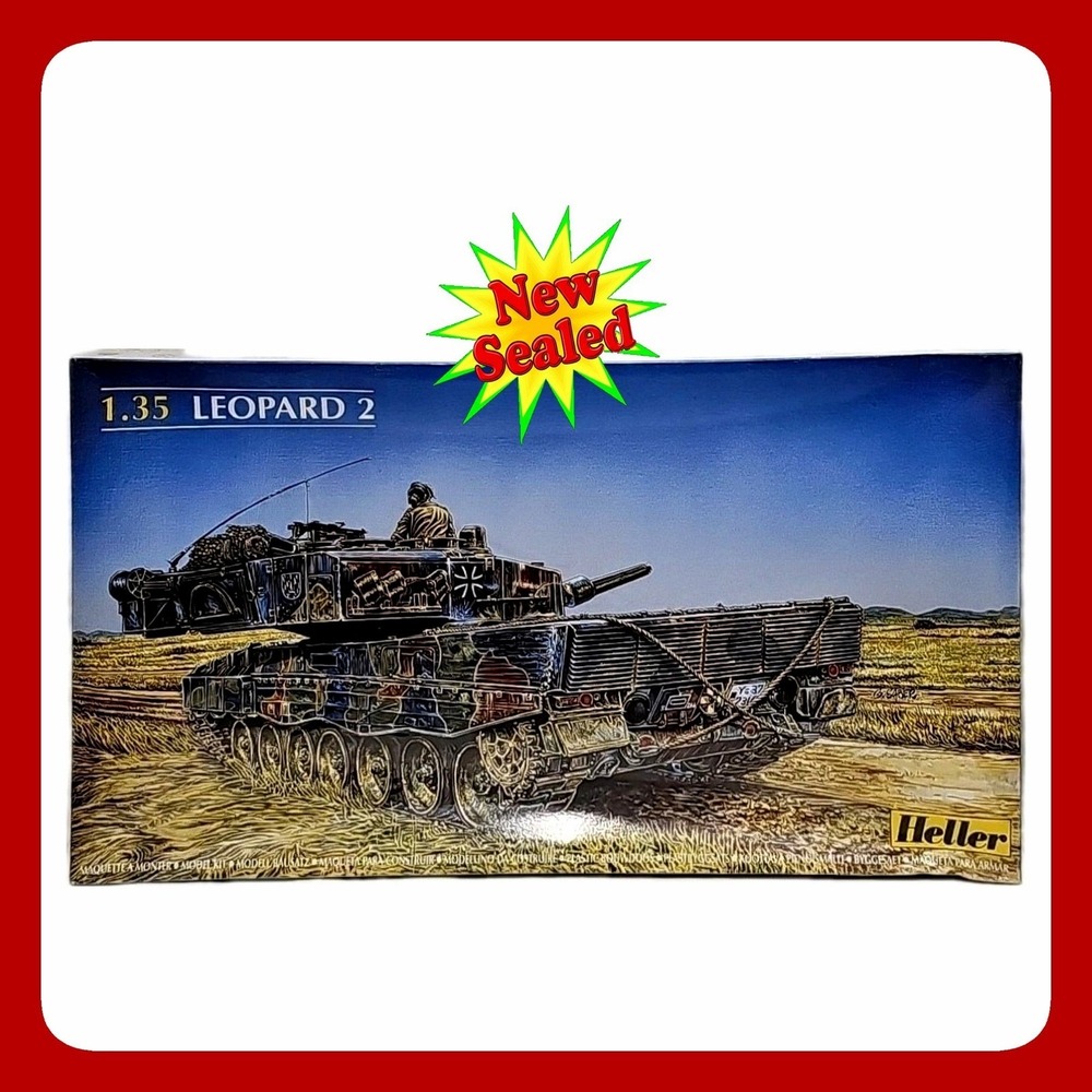 Heller Leopard 2A4 Tank Model Kit 1:35 Scale 199 Pieces Sealed Military Hobby